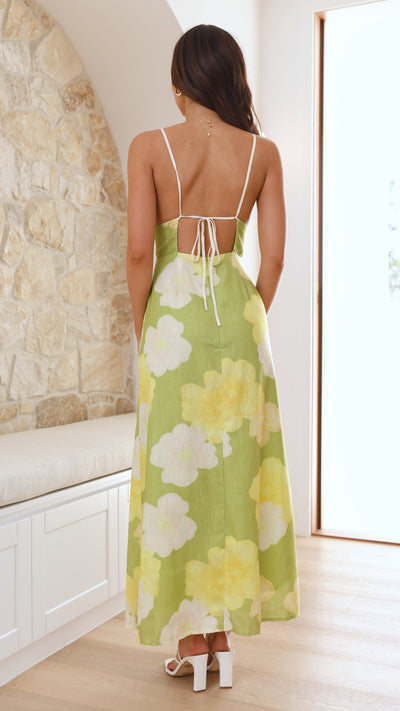 Load image into Gallery viewer, Fahri Maxi Dress - Green Floral

