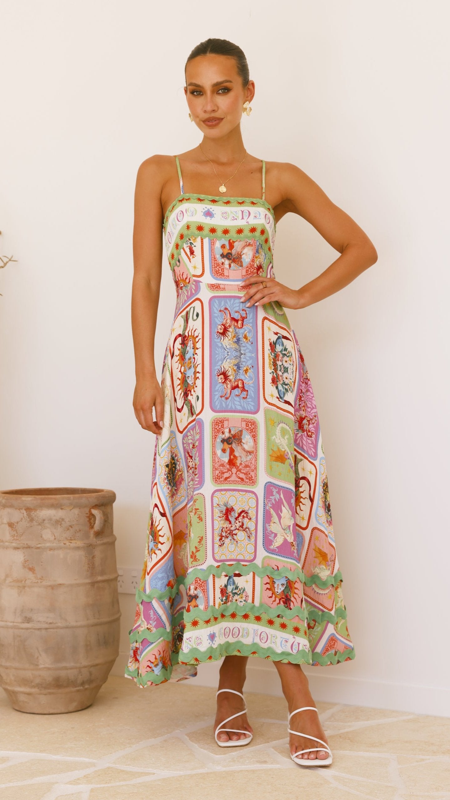 Olicia Maxi Dress - Aztec Print - Billy J