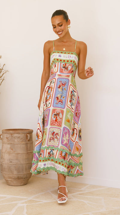 Load image into Gallery viewer, Olicia Maxi Dress - Aztec Print - Billy J
