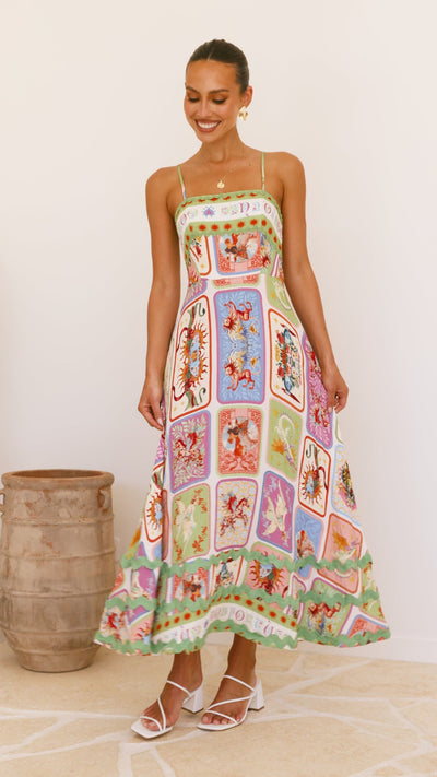 Load image into Gallery viewer, Olicia Maxi Dress - Aztec Print - Billy J
