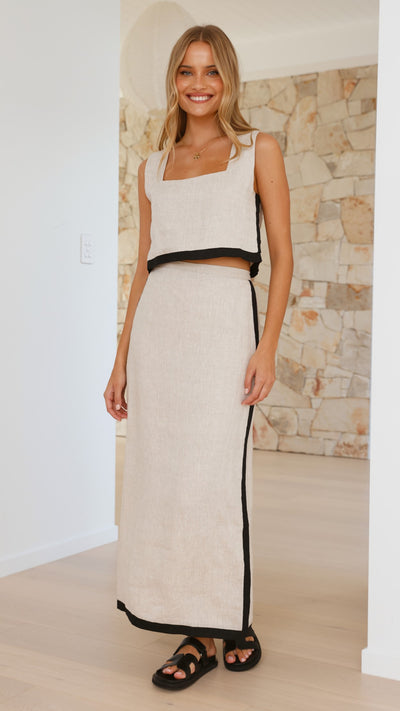 Load image into Gallery viewer, Arlette Maxi Skirt - Natural - Billy J
