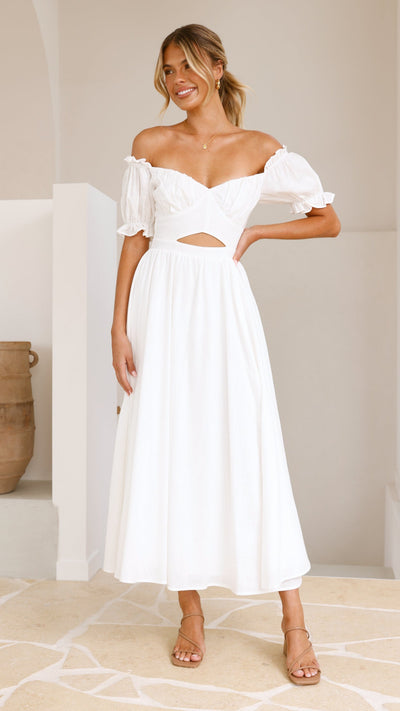 Load image into Gallery viewer, Hulu Maxi Dress - White - Billy J
