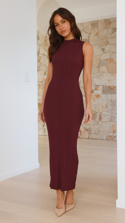 Load image into Gallery viewer, Pia Maxi Dress - Plum - Billy J
