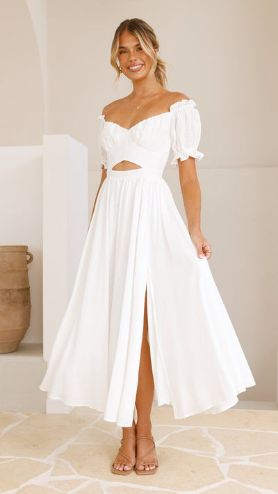 Load image into Gallery viewer, Hulu Maxi Dress - White - Billy J
