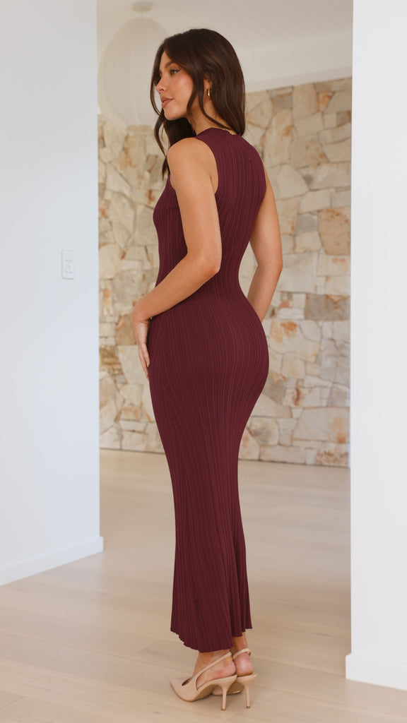 Pia Maxi Dress - Plum - Billy J