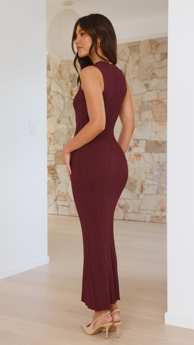 Load image into Gallery viewer, Pia Maxi Dress - Plum - Billy J
