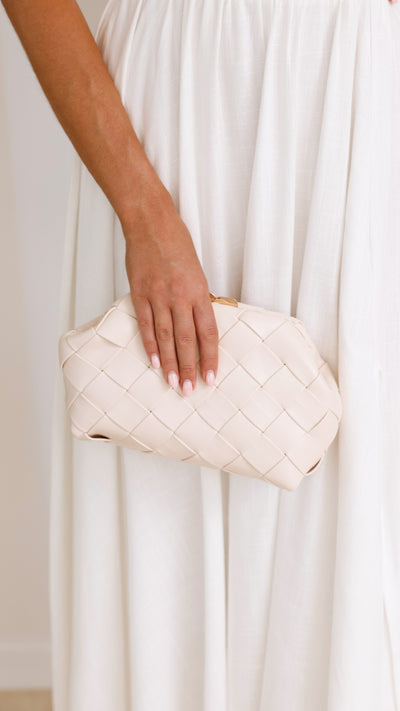 Load image into Gallery viewer, Vasanti Woven Clutch - Beige - Billy J
