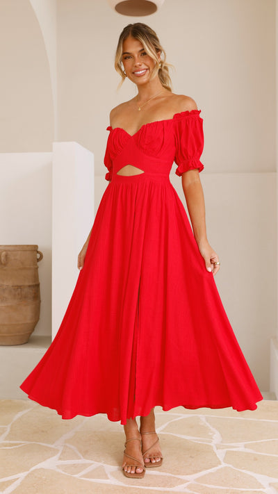 Load image into Gallery viewer, Hulu Maxi Dress - Red - Billy J
