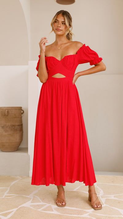 Load image into Gallery viewer, Hulu Maxi Dress - Red - Billy J
