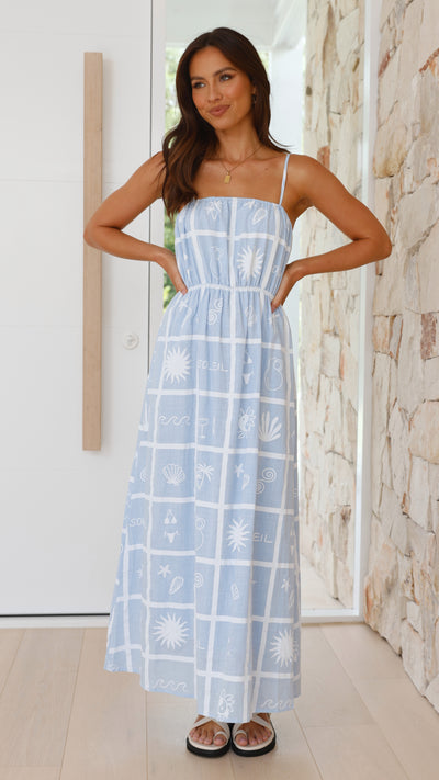 Load image into Gallery viewer, Alicia Maxi Dress - Beach Soleil Print

