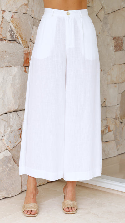 Load image into Gallery viewer, Jacoba Wide Leg Pants - White
