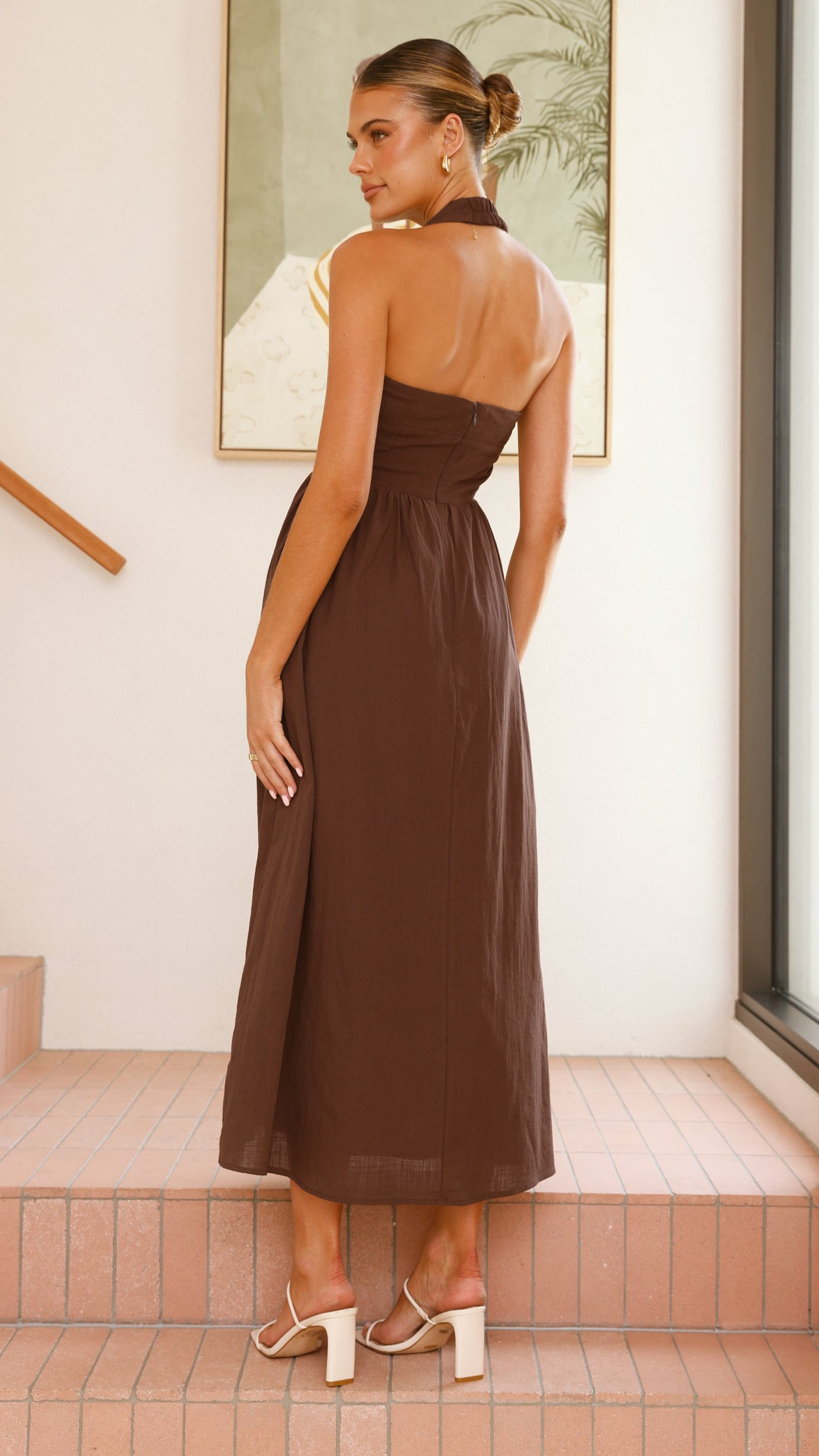 Caden Maxi Dress - Chocolate - Billy J