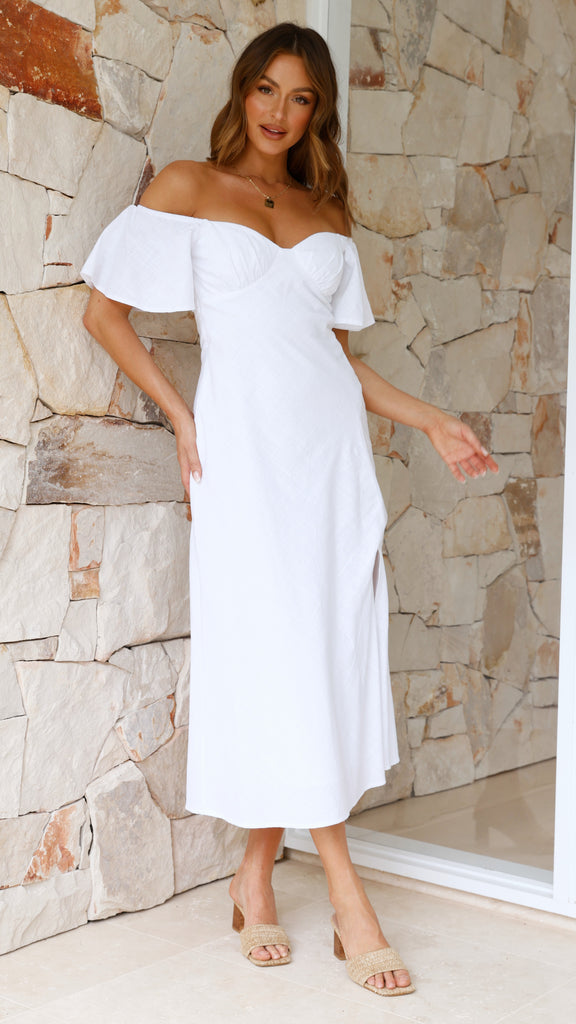 Jalissa Midi Dress - White