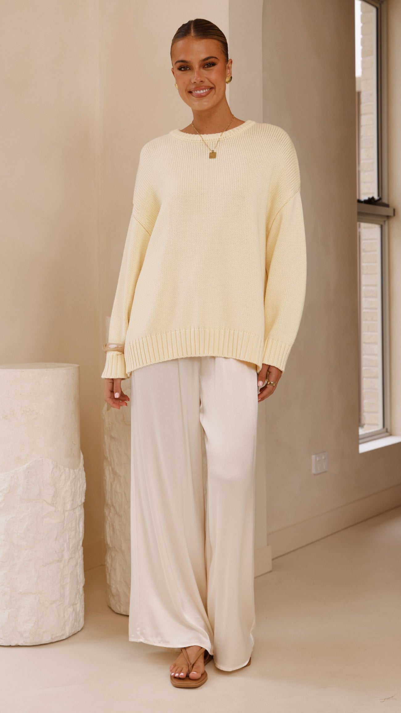 Dara Knitted Sweater - Butter Yellow - Billy J