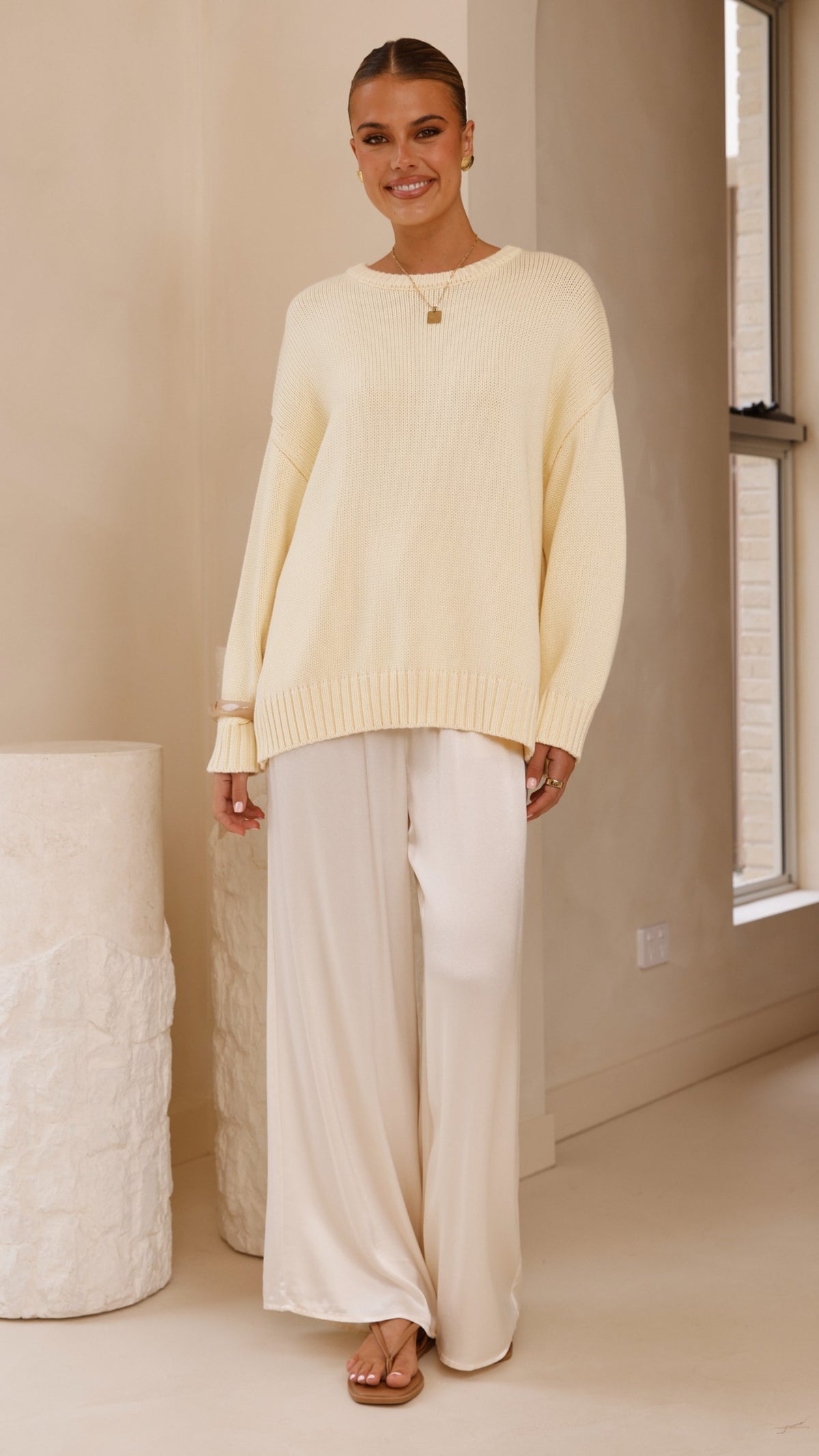 Dara Knitted Sweater - Butter Yellow - Billy J
