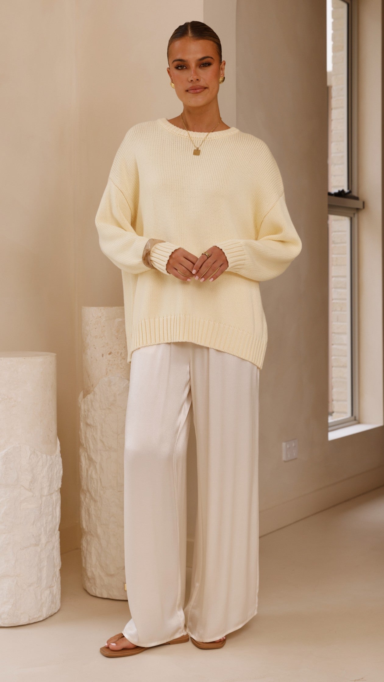 Dara Knitted Sweater - Butter Yellow - Billy J