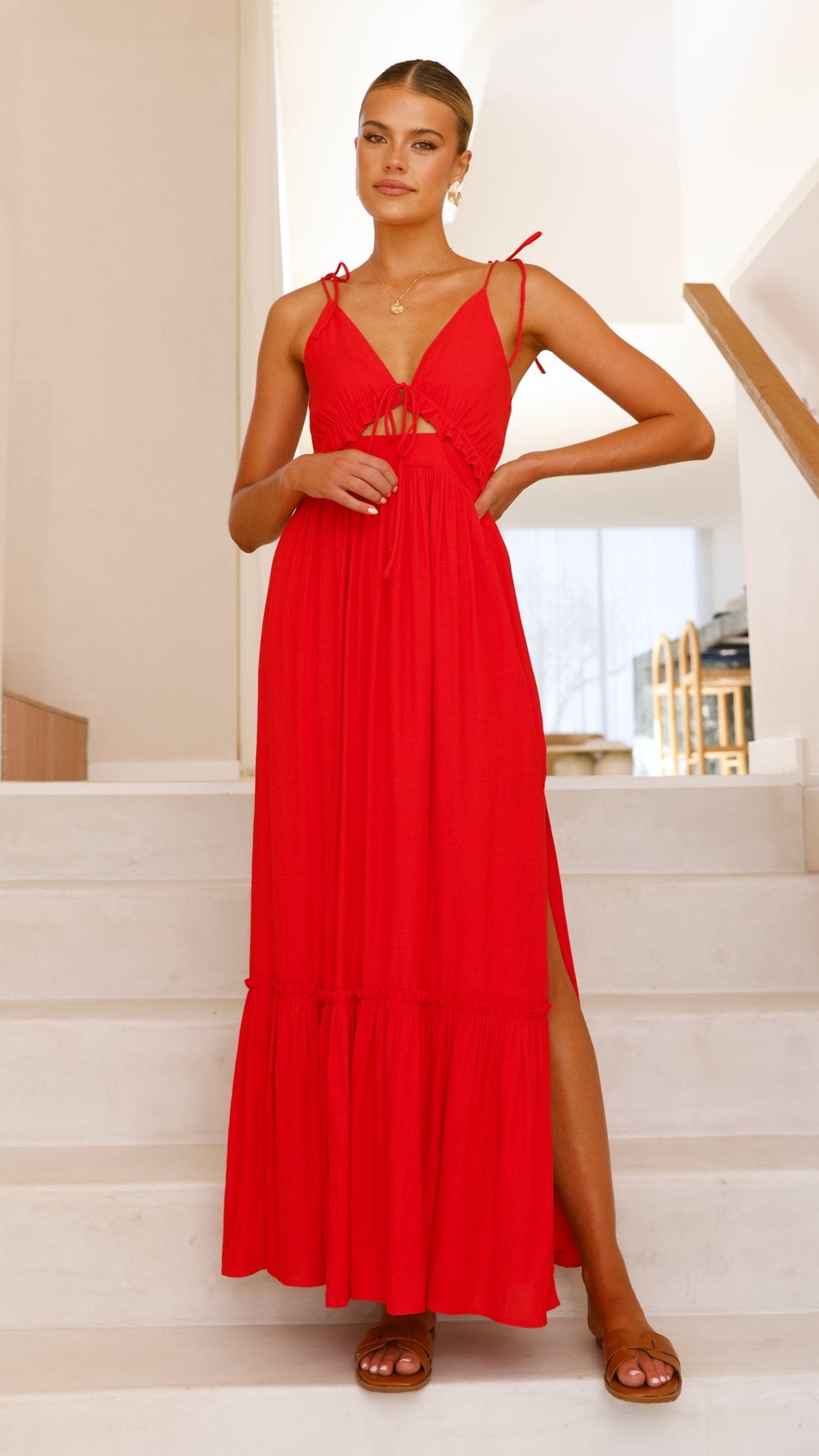 Lille Maxi Dress - Red - Billy J