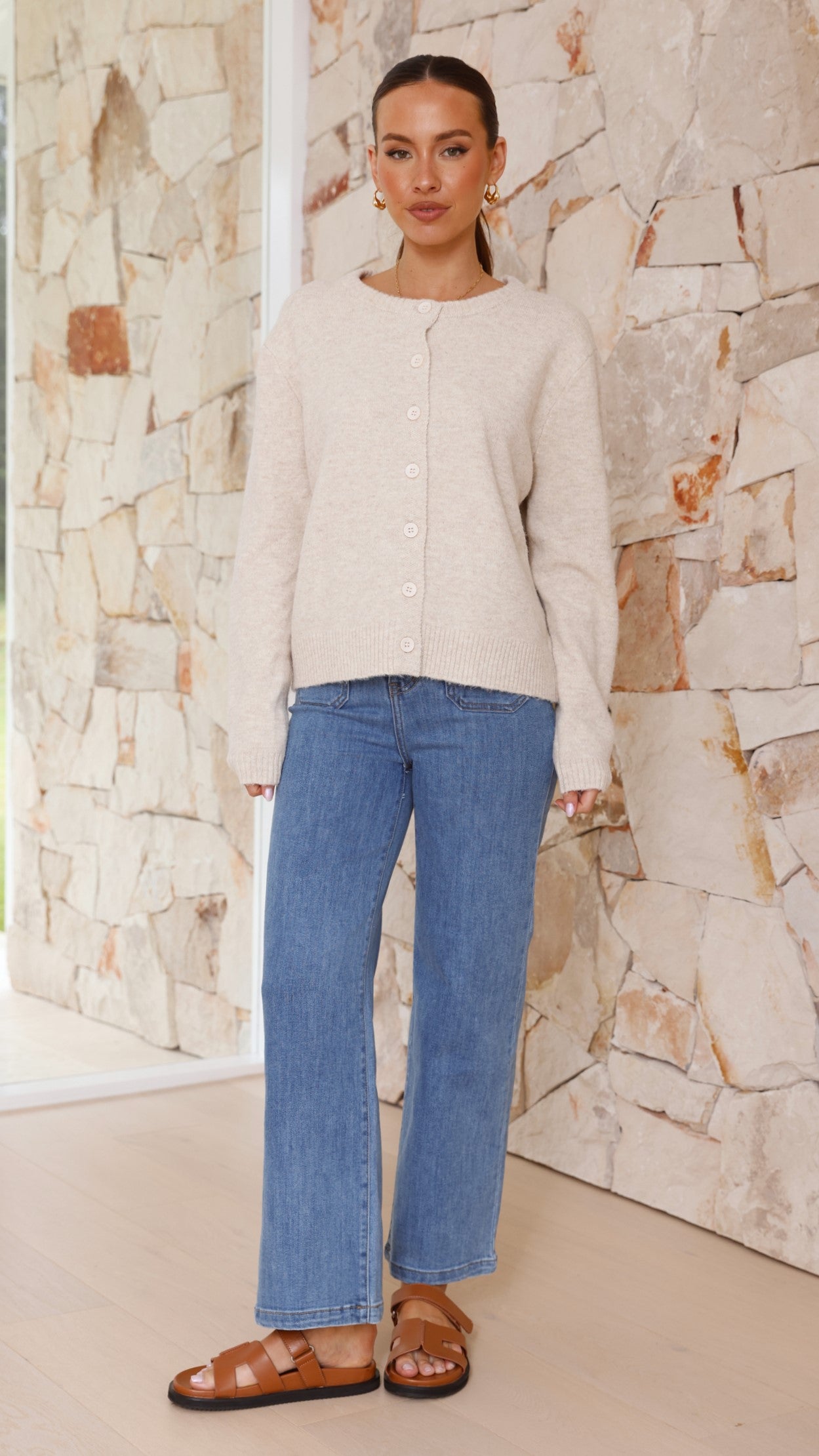Carinna Knit Jumper - Beige - Billy J