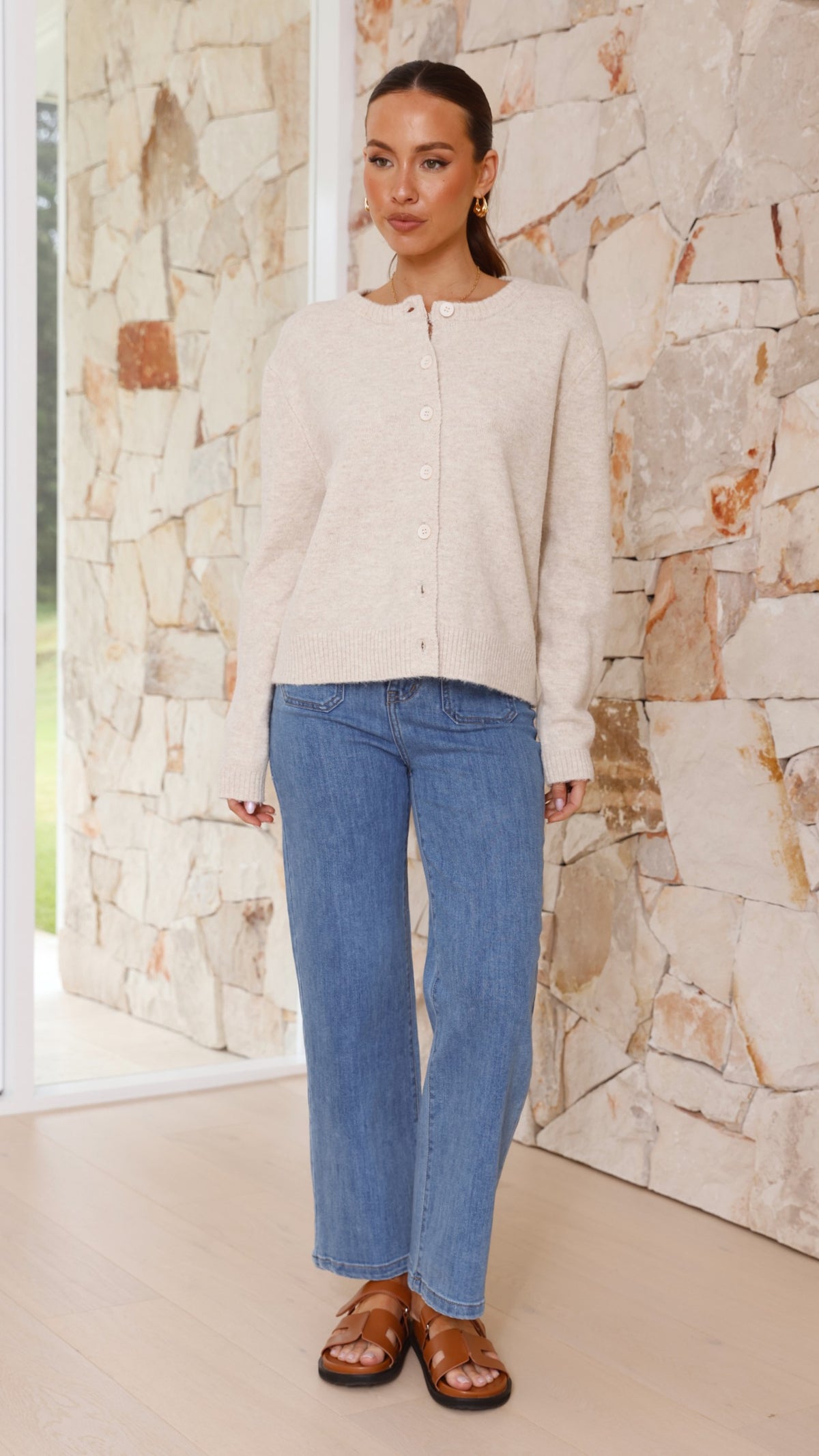 Carinna Knit Jumper - Beige - Billy J