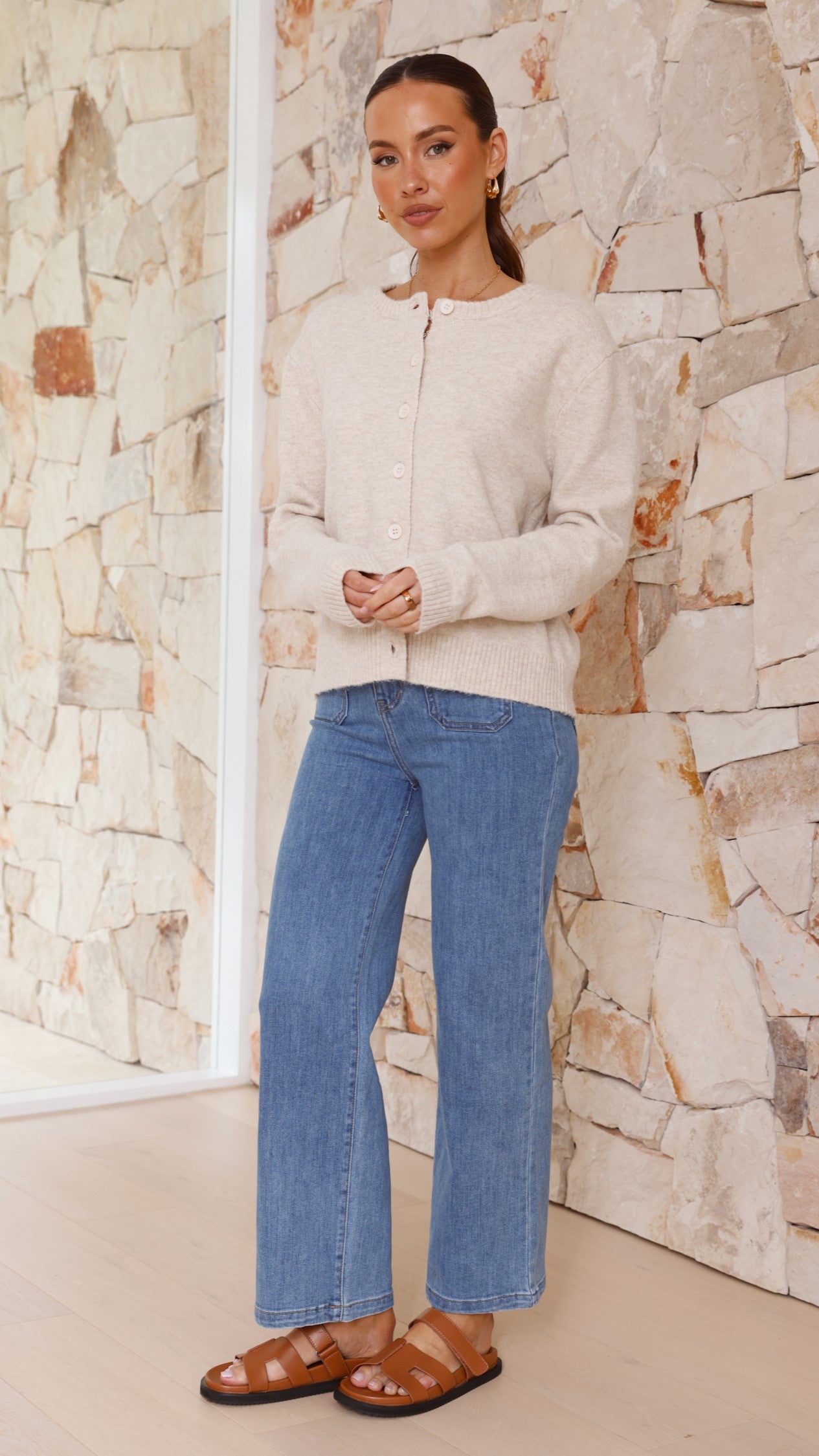 Carinna Knit Jumper - Beige - Billy J