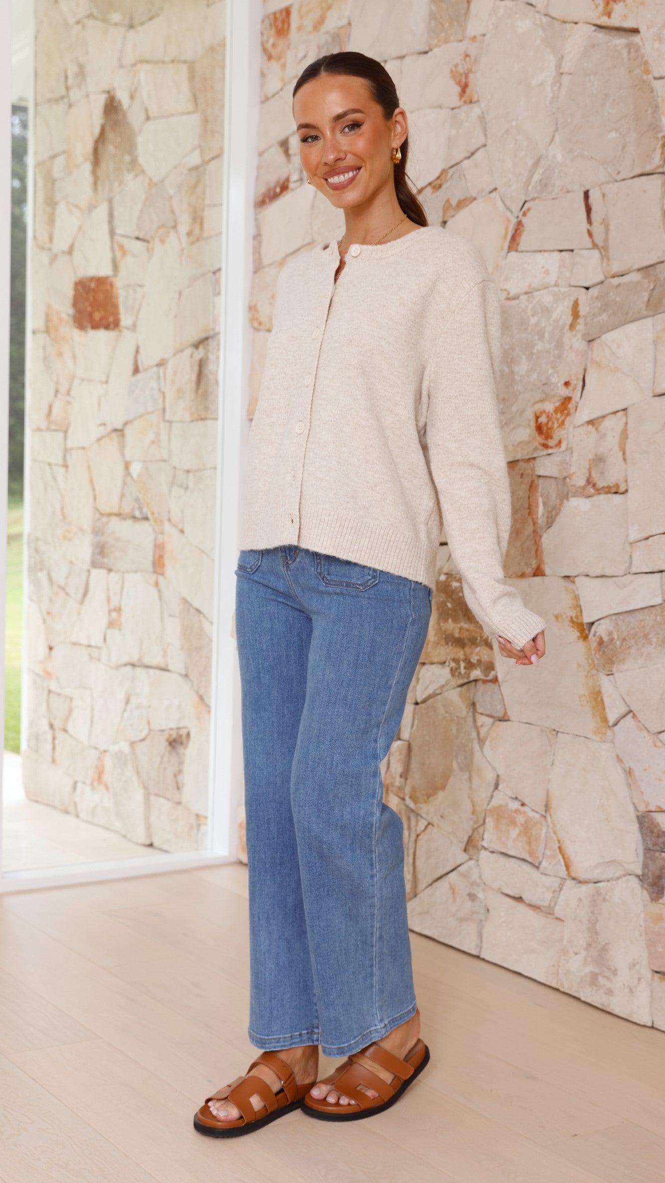 Carinna Knit Jumper - Beige - Billy J