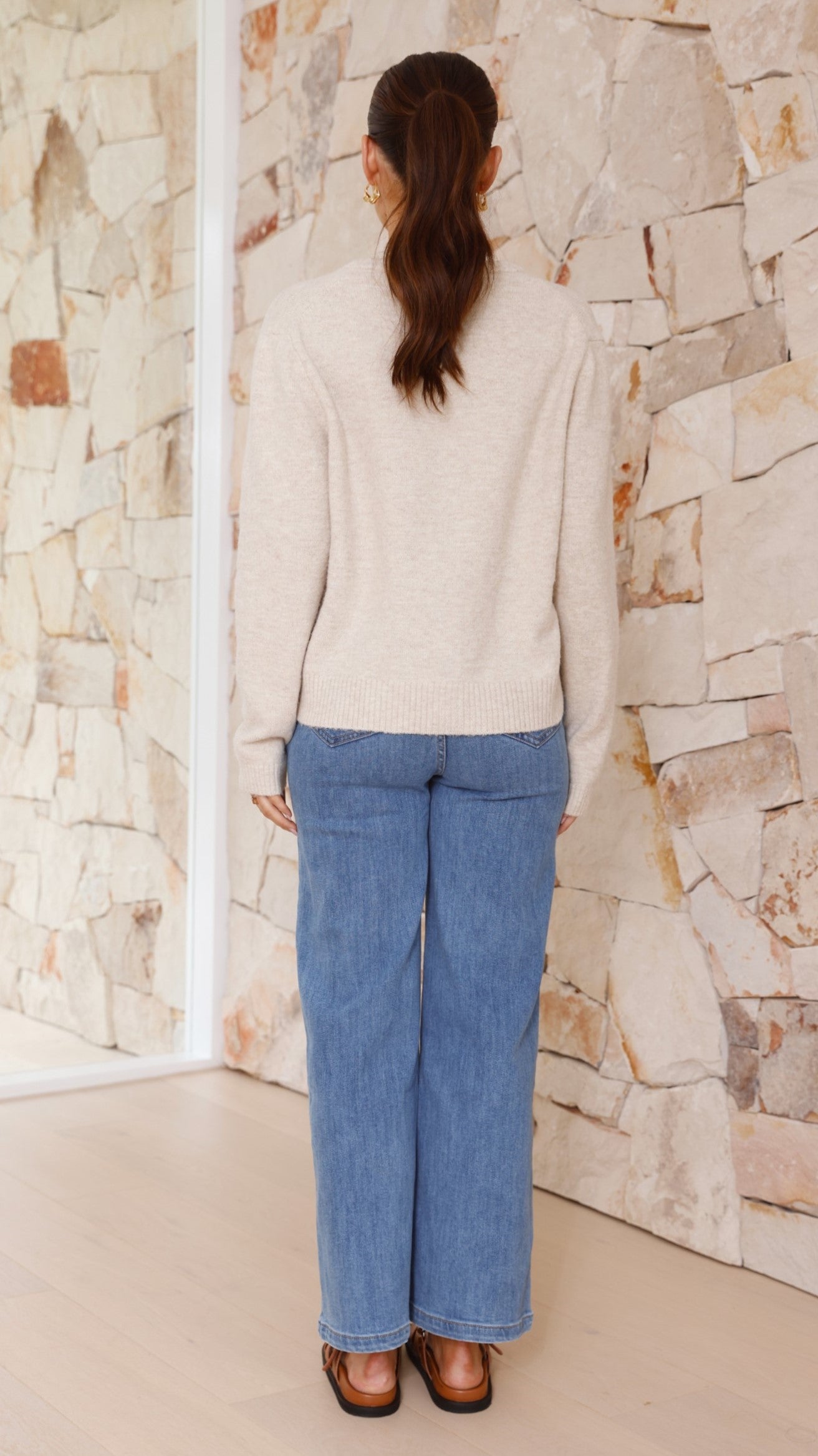 Carinna Knit Jumper - Beige - Billy J