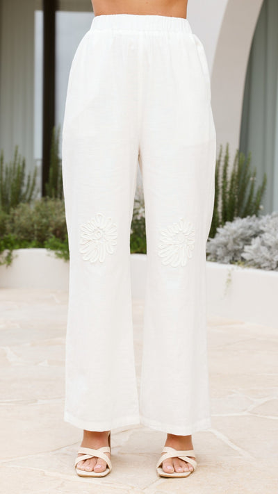 Load image into Gallery viewer, Ines Pants - White - Billy J
