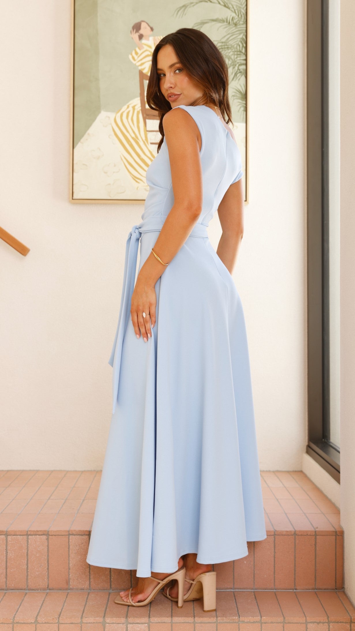 Gemma Maxi Dress - Baby Blue - Billy J
