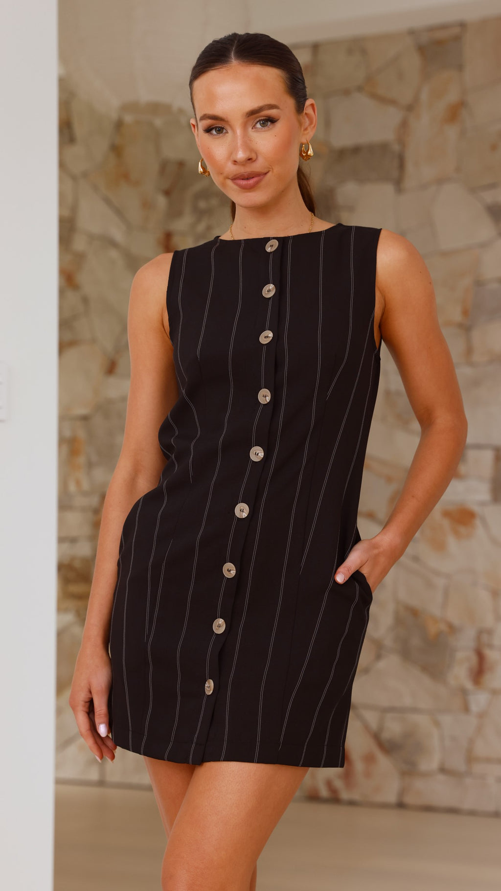Athalie Mini Dress - Black