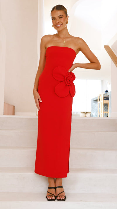 Load image into Gallery viewer, Athena Maxi Dress - Red - Billy J
