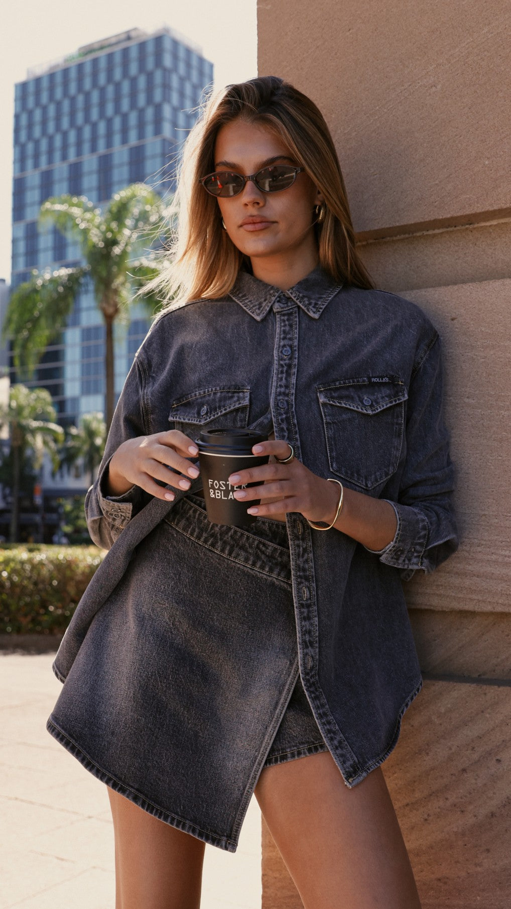 Rollas Classic Denim Shirt - Black Stone - Billy J