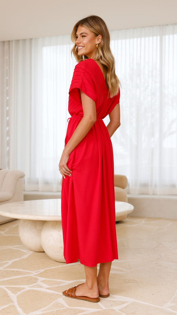 Velia Maxi Dress - Red - Billy J