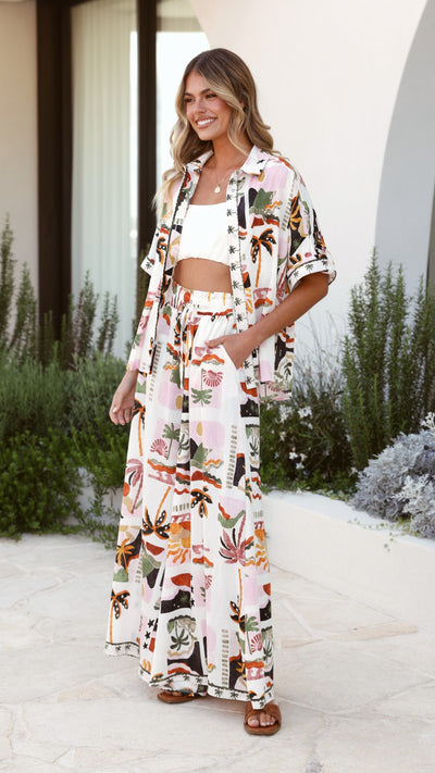 Load image into Gallery viewer, Avery Wide Leg Pants - Desert Palms - Billy J
