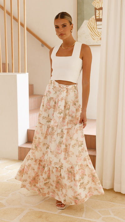 Load image into Gallery viewer, Bahari Maxi Skirt - Blossom Print - Billy J
