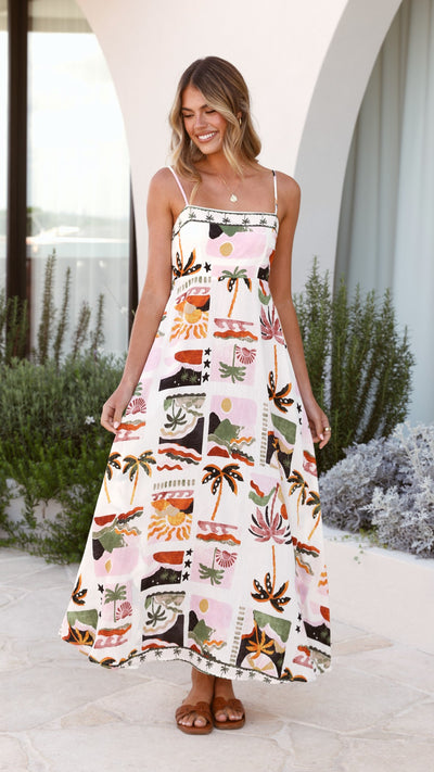 Load image into Gallery viewer, Jaylene Maxi Dress - Desert Palms - Billy J
