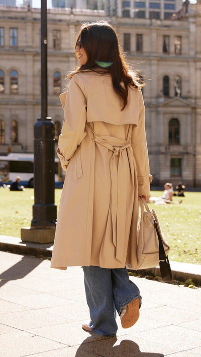 Load image into Gallery viewer, Byron Trench Coat - Camel - Billy J
