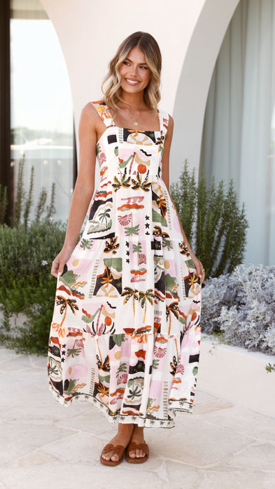 Load image into Gallery viewer, Laylah Maxi Dress - Desert Palms - Billy J
