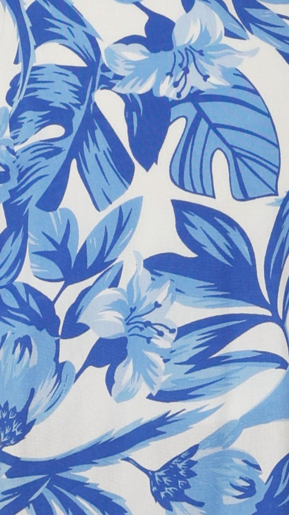 Laury Midi Dress - Blue Palm