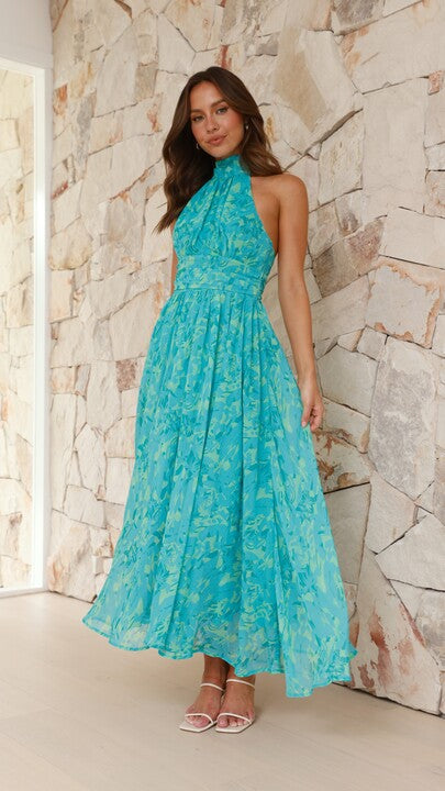 Zahava Maxi Dress - Green Floral