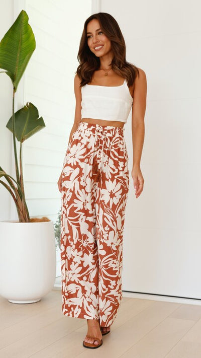 Load image into Gallery viewer, Daiso Pants - Tan/White
