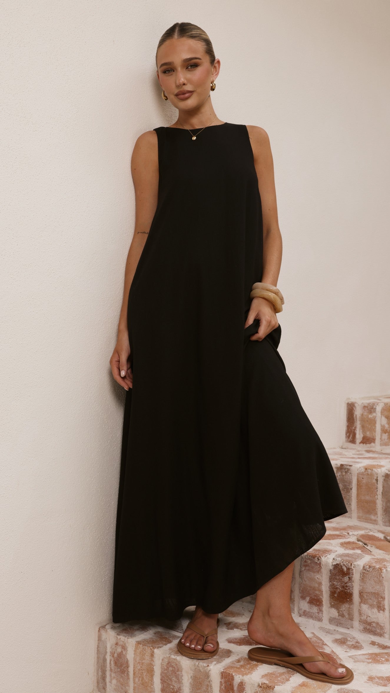 Mylah Maxi Dress - Black - Billy J
