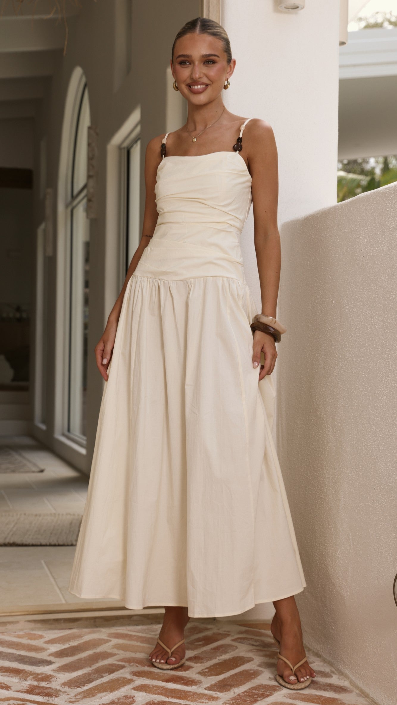 Raziela Maxi Dress - Cream - Billy J