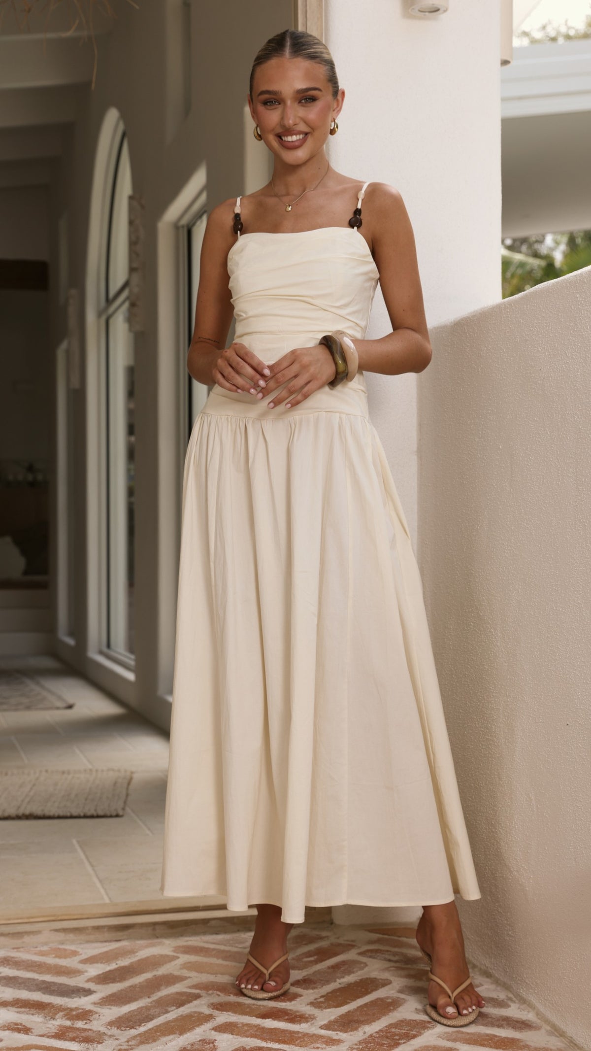 Raziela Maxi Dress - Cream - Billy J