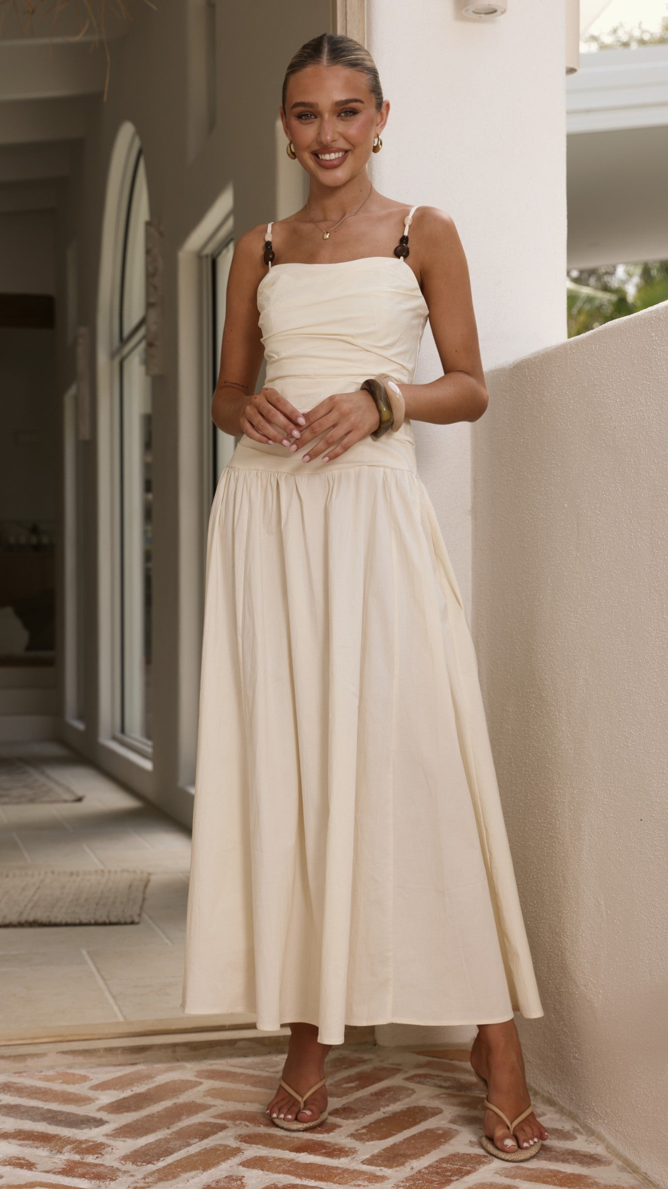Raziela Maxi Dress - Cream - Billy J