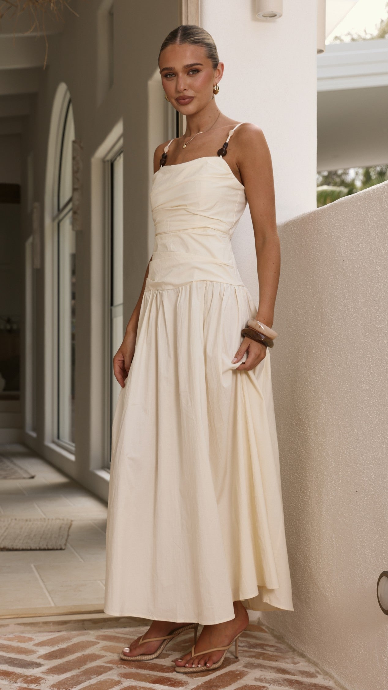 Raziela Maxi Dress - Cream - Billy J