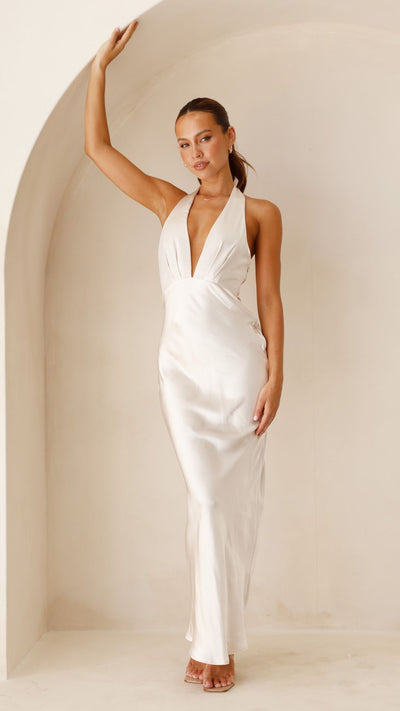 Load image into Gallery viewer, Chloe Maxi Dress - Champagne
