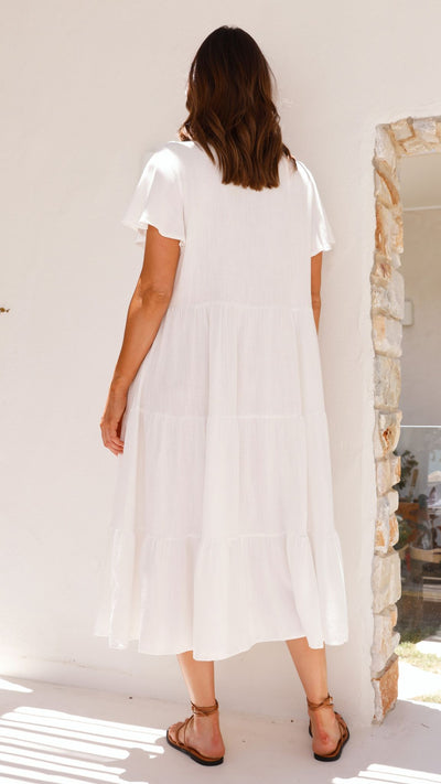 Load image into Gallery viewer, Lucinda Midi Dress - White

