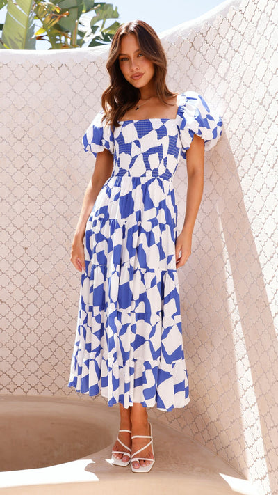 Load image into Gallery viewer, Bronty Maxi Dress - Blue
