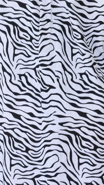 Vesper Beach Shirt - Black / White Zebra