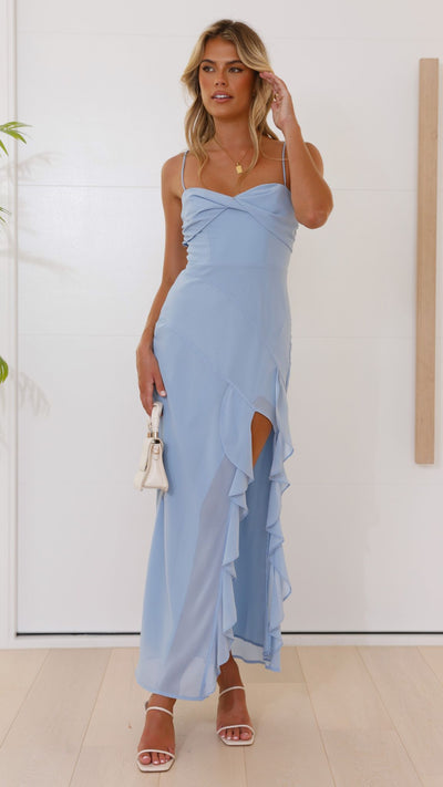 Load image into Gallery viewer, Kiyah Midi Dress - Blue - Billy J
